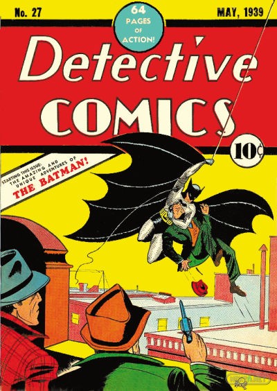 La primera aparición en público de Batman data de 1939, en la revista Detective Comics