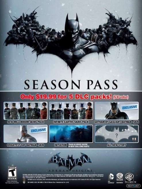1309-26 Batman Arkham Origins Season Pass - Pase de Temporada