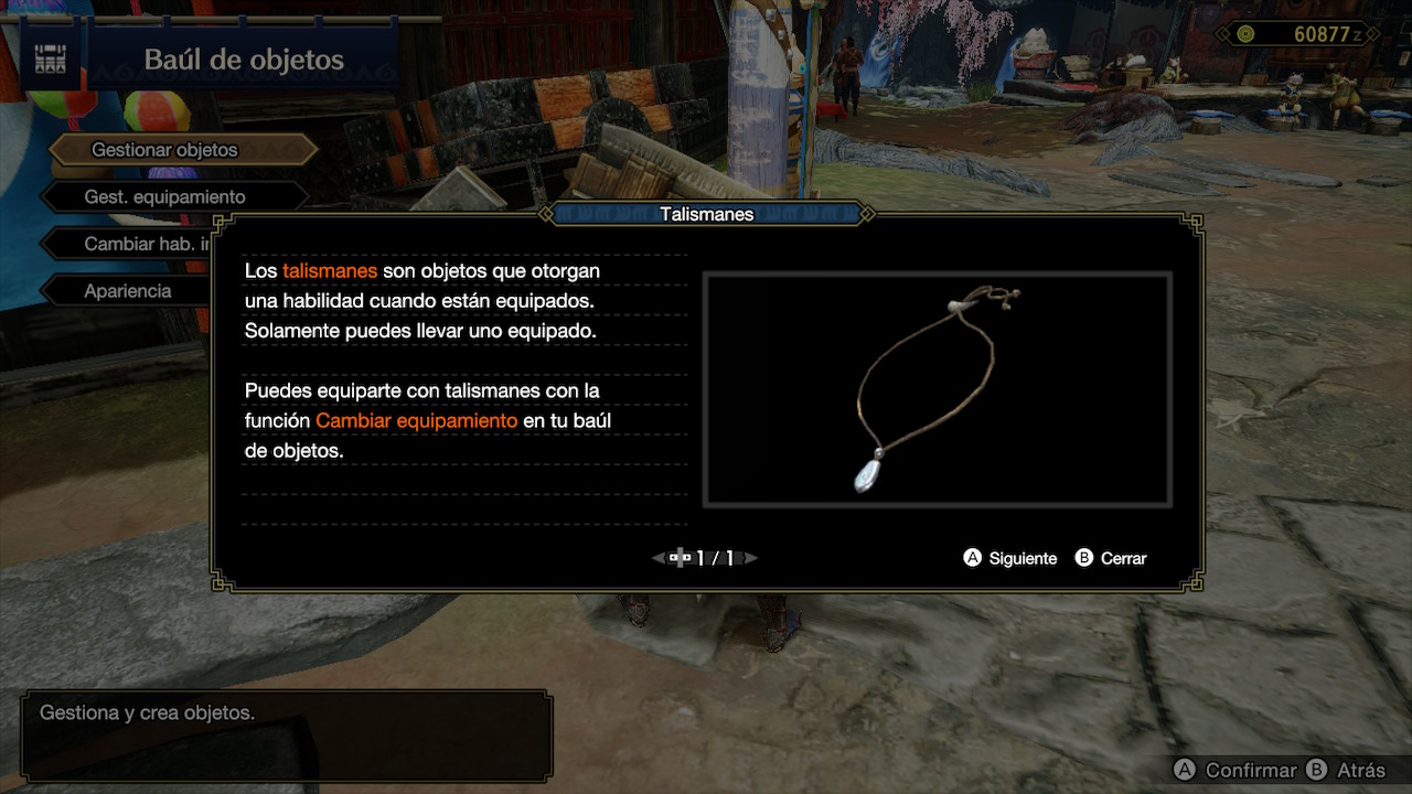 Guía Monster Hunter Rise Talismanes