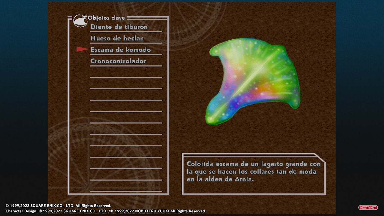 Chrono Cross Radical Dreamers Remasterización Tutorial Escamas de Komodo Nintendo Switch
