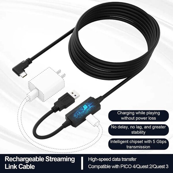Análisis Cable USB 3.2 con puerto de alimentación USB C Meta Quest 3