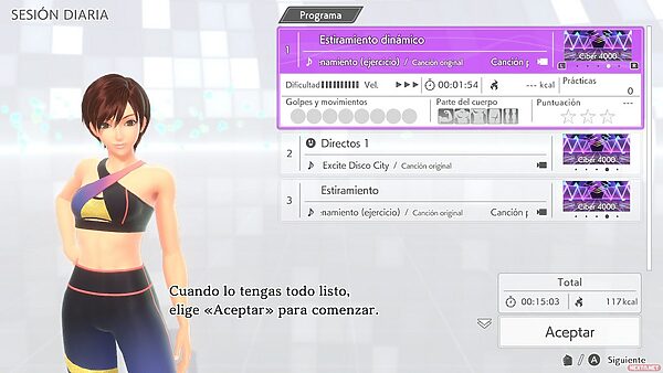 Sesión diaria