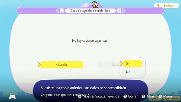 Pokémon Pokopia Islas Nube copia seguridad