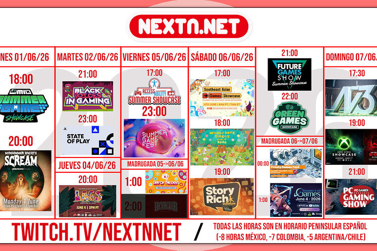 Cuadrante NO E3 Summer Game Fest 2026 todas las presentaciones conferencias