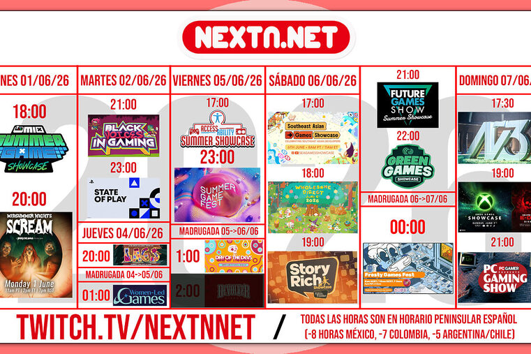 Cuadrante NO E3 Summer Game Fest 2026 todas las presentaciones conferencias