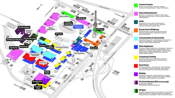 Mapa IFA Berlín 2026